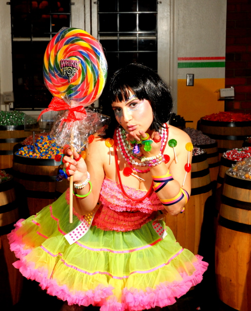 Female model photo shoot of Erin Eastman in Candy Barrel in Old Sacramento