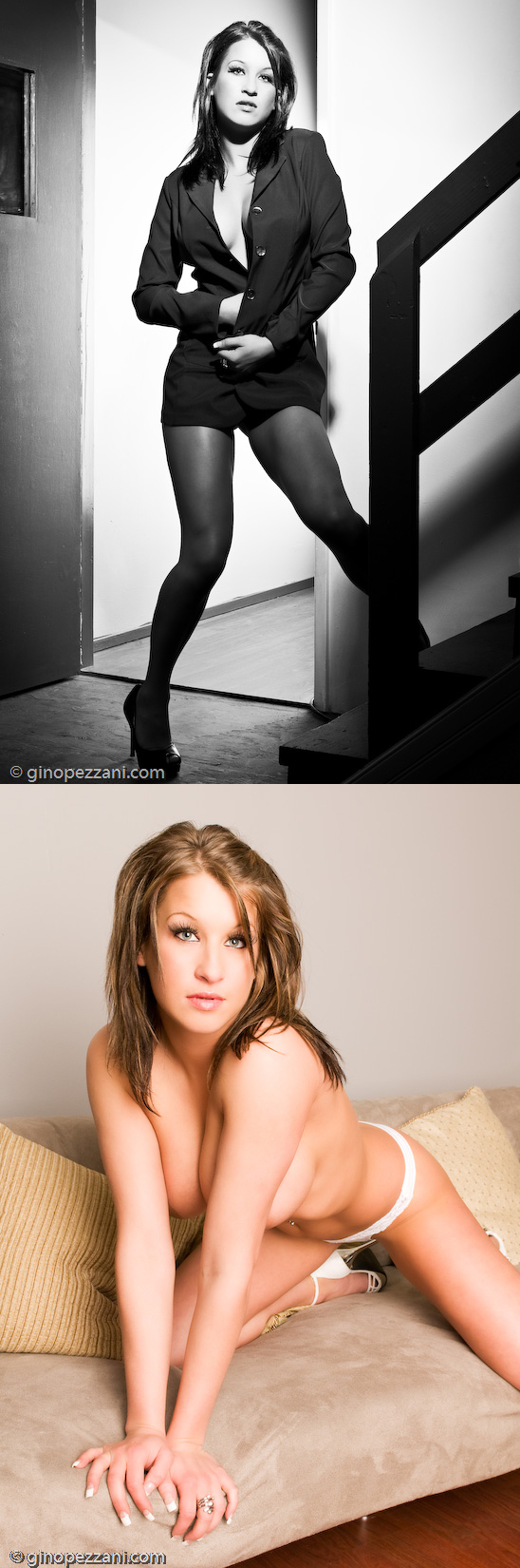 Male and Female model photo shoot of Gino Pezzani and Melyssa Buhl in My Studio
