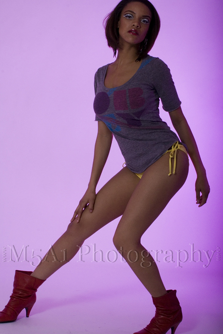 Female model photo shoot of Perla Soriano and Chrys Carter by R Guenther in Studio