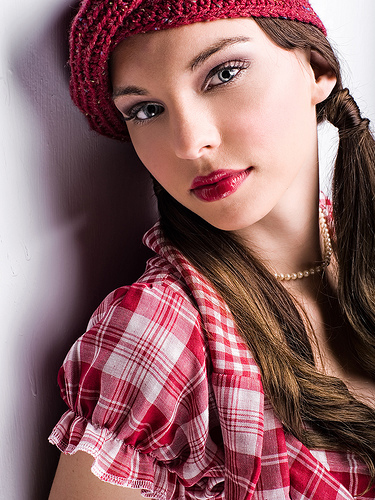 Female model photo shoot of Postlapsaria by ray studios, makeup by Jordana David