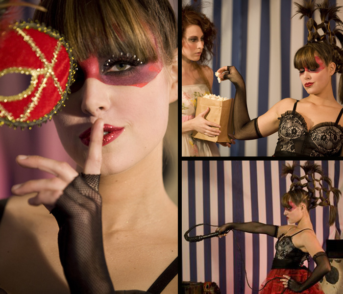 Female model photo shoot of Andi Scarbrough by My Other Ride in UNDER THE BIG TOP, makeup by Angelina Butera