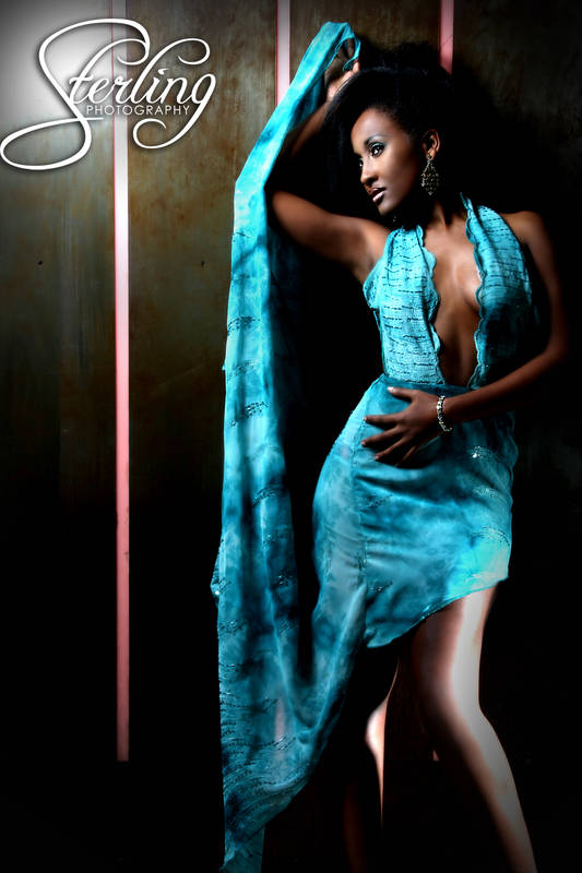 Female model photo shoot of High Voltage Couture
