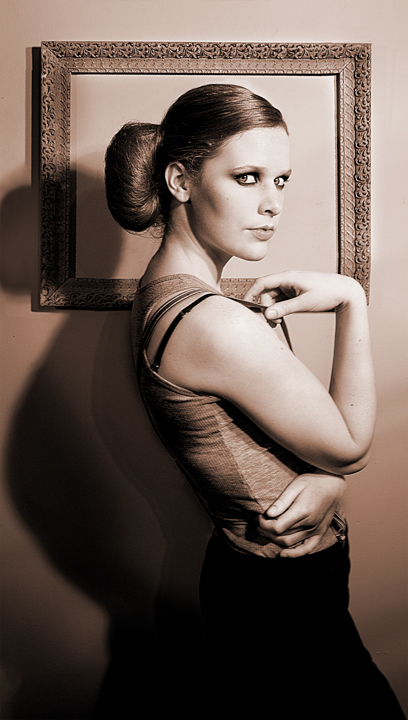 Female model photo shoot of eriberi by Erin McWhirter, makeup by Savile Beauty