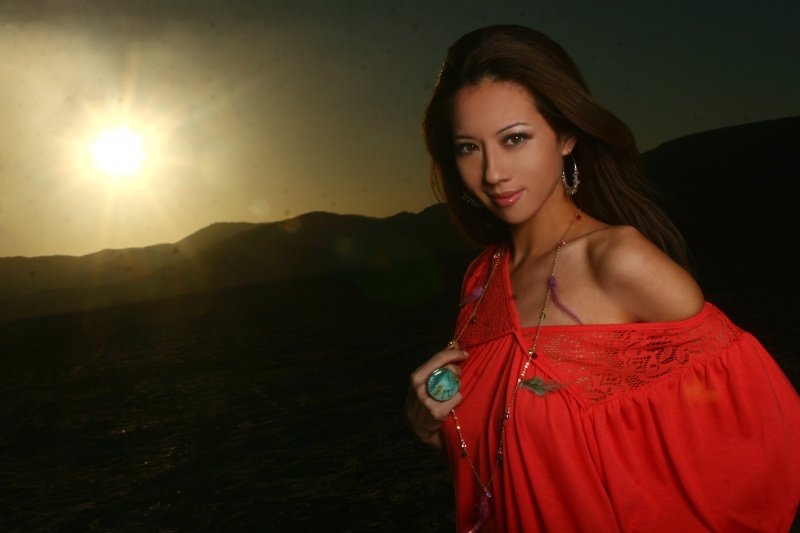 Female model photo shoot of angelaSora in California desert
