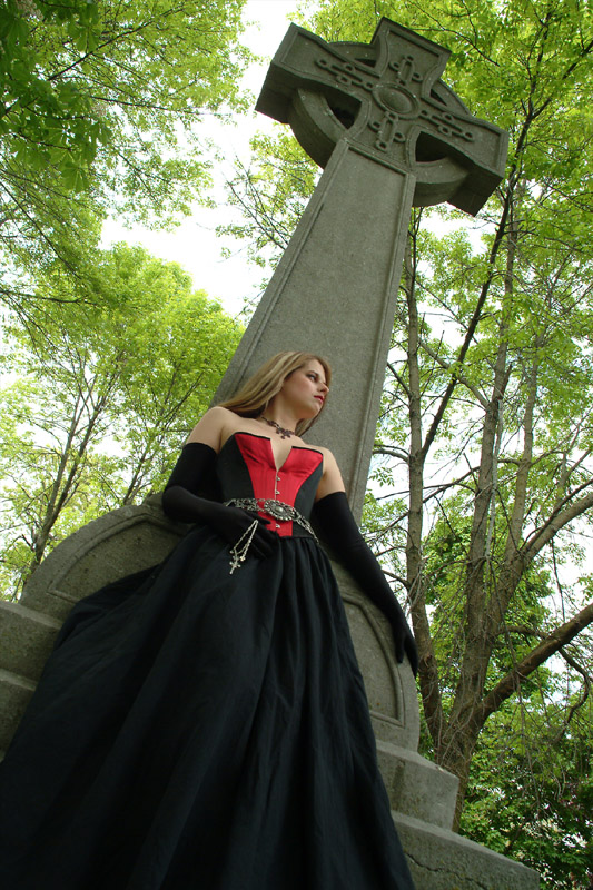 Female model photo shoot of Sarah E Robinson in Grand Rapids, MI Hall Street Cemetery