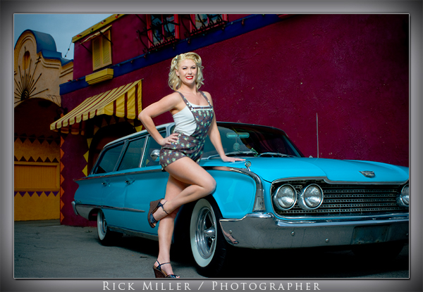 Female model photo shoot of Elyssa Xavier by Rick Miller in Pomona Farigrounds, CA, makeup by Jennifer Corona
