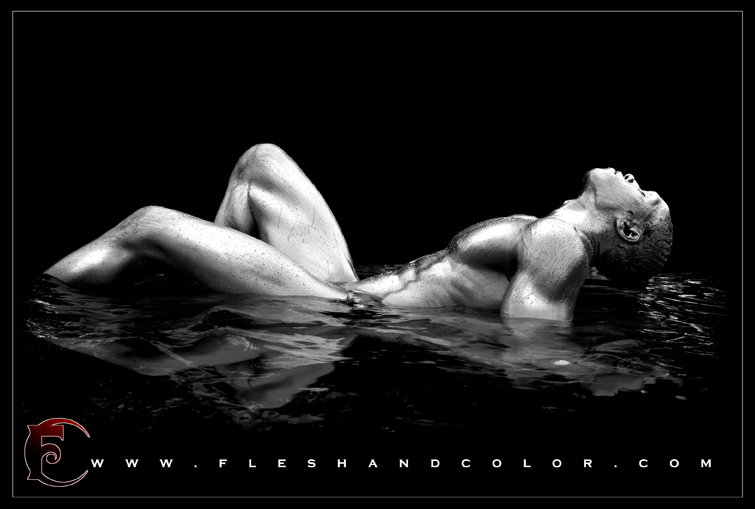 Male model photo shoot of NaJuan, body painted by FleshandColor