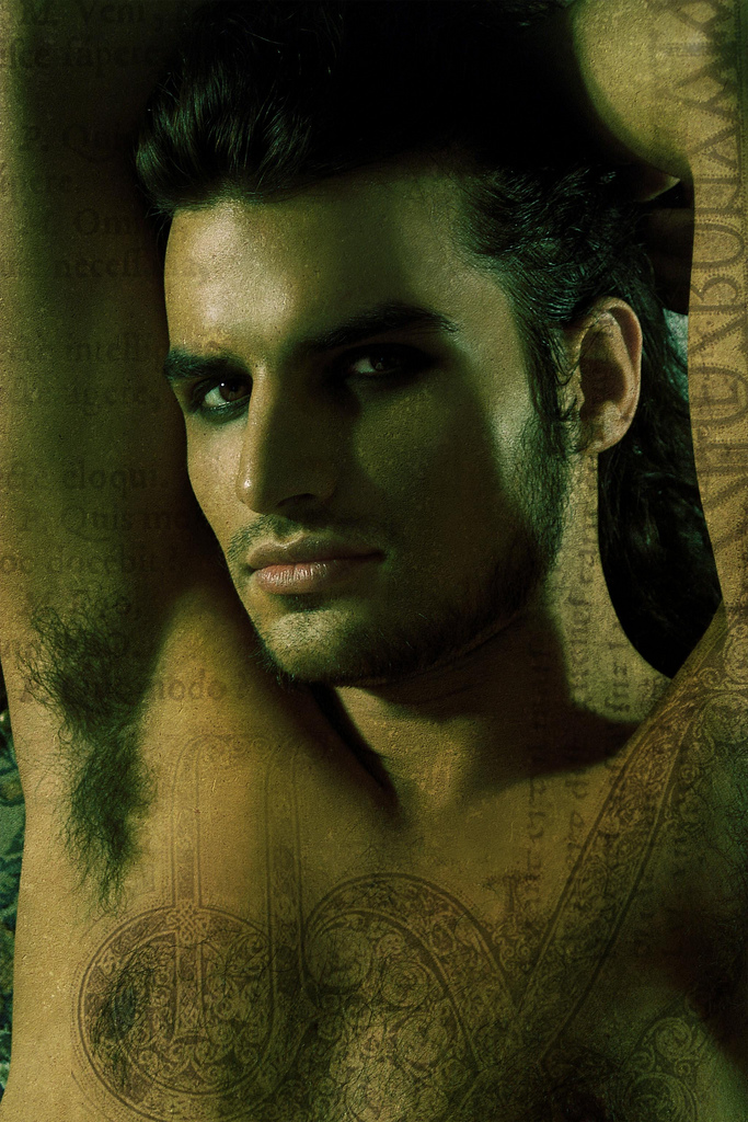 Male model photo shoot of NanoMora by Laura Otero in LuxNoir`s, makeup by Mevimake-Up