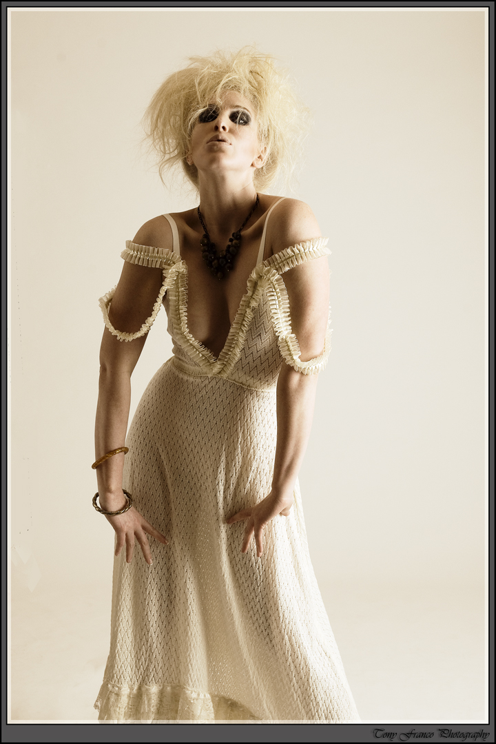 Female model photo shoot of AshleyWynn by TFranco in Arcadia, CA, makeup by Olga Sch., clothing designed by 1982-