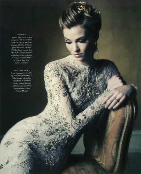 Female model photo shoot of Andrea Holton in Minnesota Bride Magazine