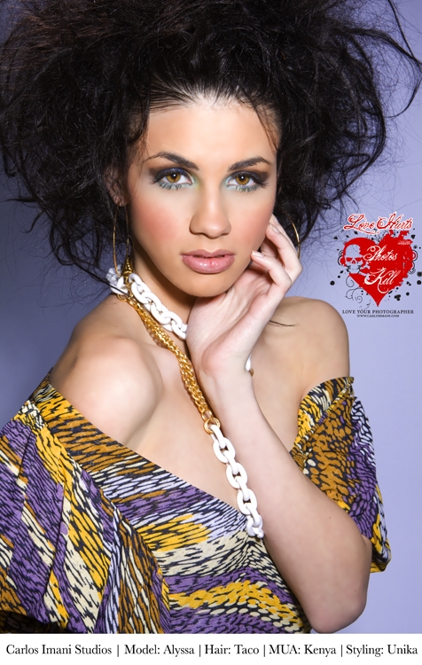 Female model photo shoot of sydney kaje in Carlos Imani studios