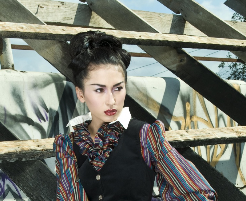 Female model photo shoot of Arezoo T Namazi and Heather Nguyen, wardrobe styled by Briana Gonzales
