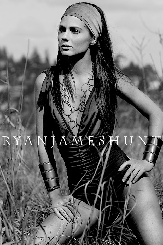 Female model photo shoot of Gabriela Yanitz by Ryan James Hunt  in Kirkland, WA, hair styled by K A Y  Matthews, makeup by Kay Matthews, clothing designed by Heidi Fish