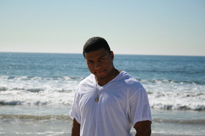 Male model photo shoot of Santos Bonds in Santa Monica Beach CA