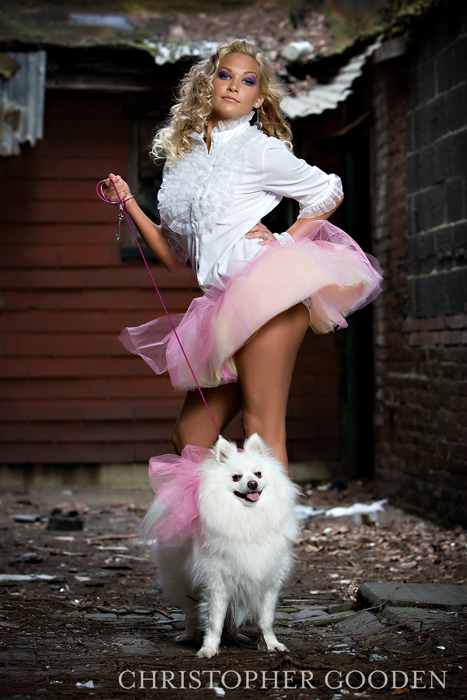 Female model photo shoot of Adrienne Pace MUA and CJL by c h r i s g o o d e n, wardrobe styled by ali pace is a designer