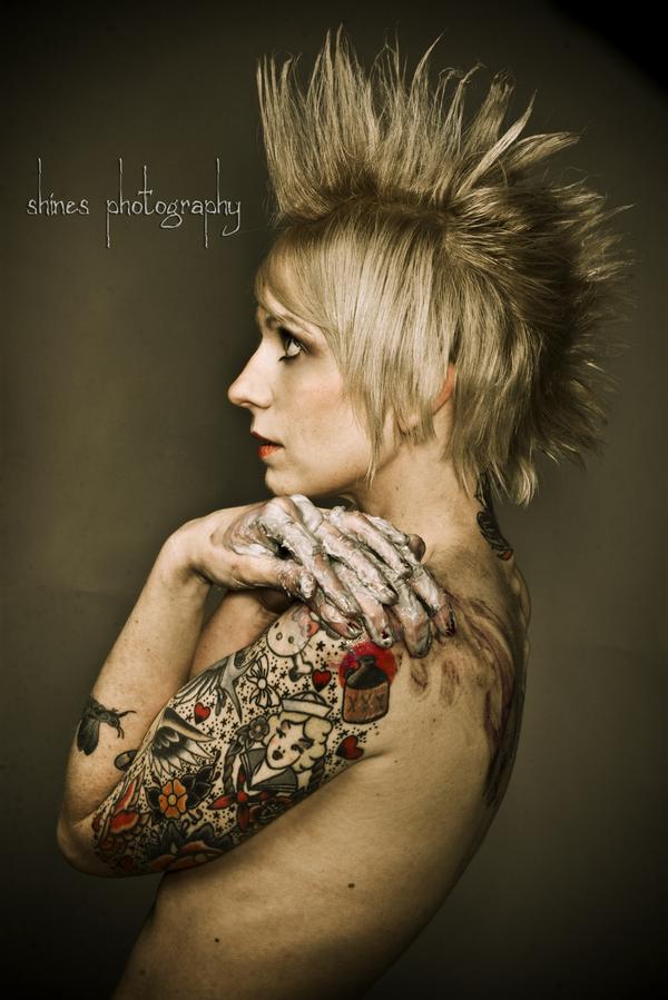 Female model photo shoot of Shines Photo, hair styled by Megan Owens