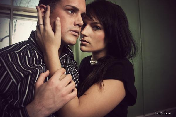 Male and Female model photo shoot of Mikel Kristofer and cat king by Kate Timbers