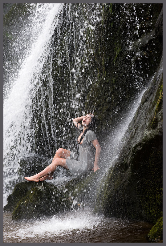 Male and Female model photo shoot of db Images and AgataDem in Powerscourt Waterfall