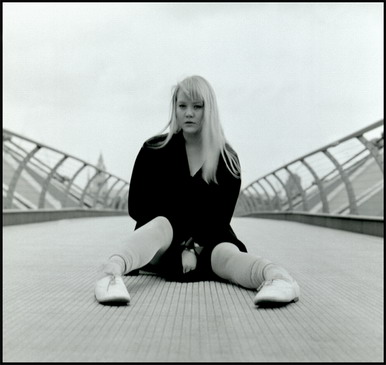 Female model photo shoot of eloise photography in millenium bridge
