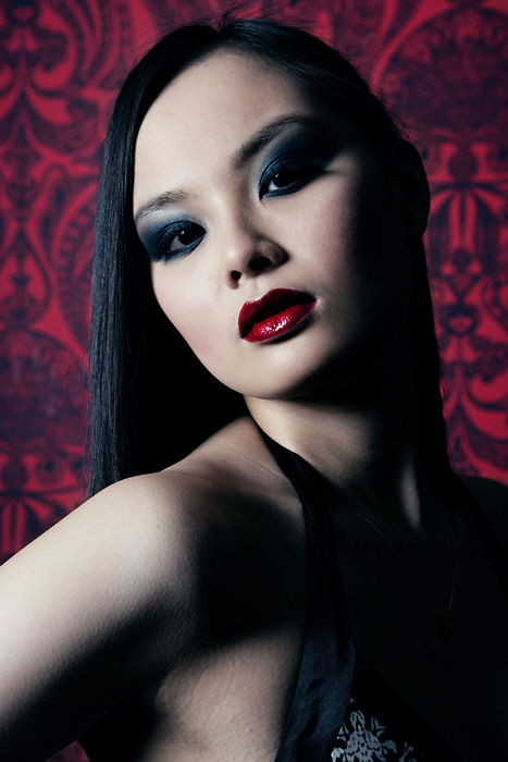Female model photo shoot of Sandra Ng by Paul Ward Photography in Birmingham, UK, makeup by red-rouge