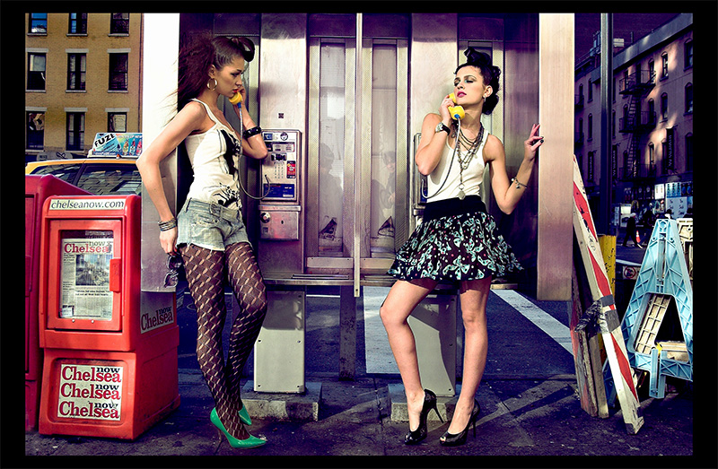 Female model photo shoot of Reese Herrick, irsida and Blaga Slaveykova by GEORGE_UK in Manhattan, hair styled by C H I Z U K O, makeup by U-ki Nakamura