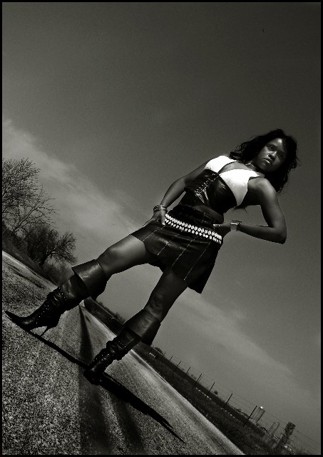 Female model photo shoot of Zsa Zsa J by Pier Eighty Six Project in Middle of the road in Flemington, MO