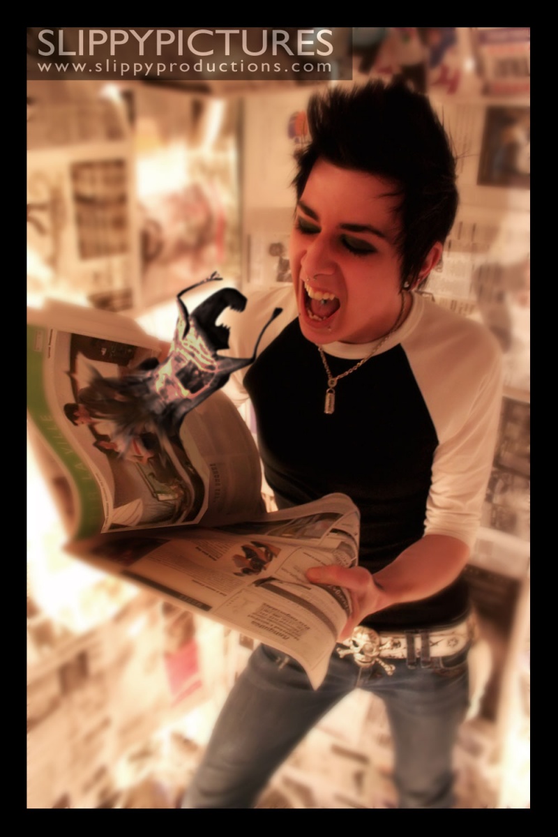 Male model photo shoot of IN-NO-V8 and Daniel Quintal  in A room full of newspapers