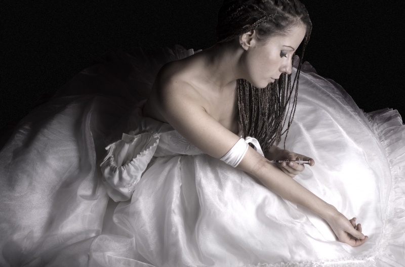 Female model photo shoot of coma white