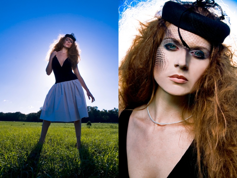 Female model photo shoot of Cat Lemus and LaurenAlyson in Field, makeup by Stacey Payne