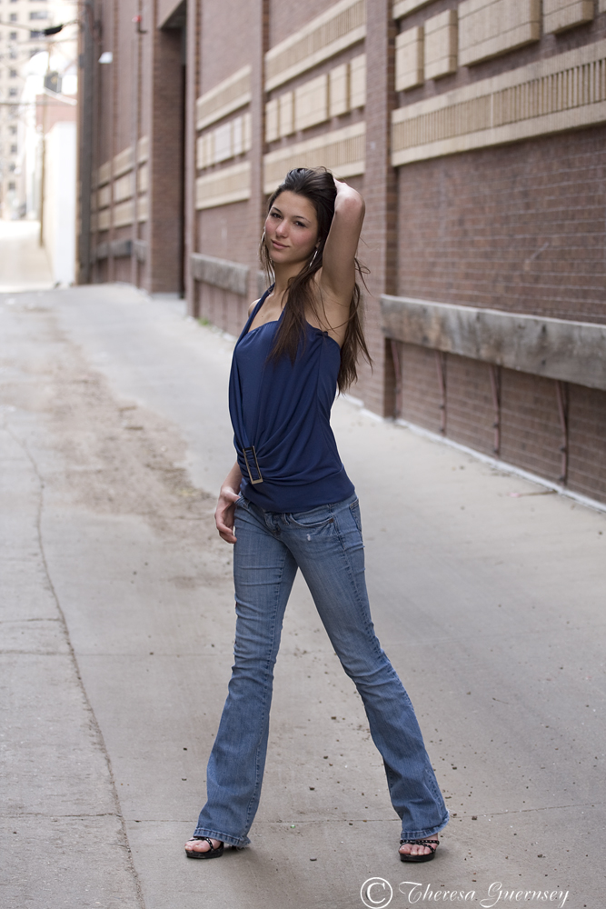 Female model photo shoot of Teva Jean by Theresa J Photography in Denver Alley