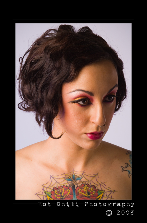 Female model photo shoot of Balm Hair Studio and Farah Von Tease by Hotchili Photography, makeup by Lady Luck Make Up