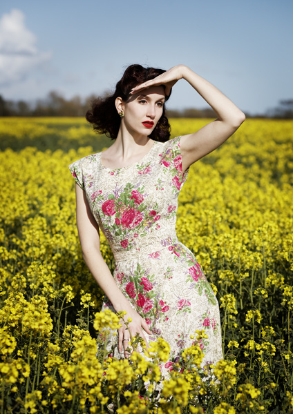 Female model photo shoot of Fleur de Guerre by Toby Key