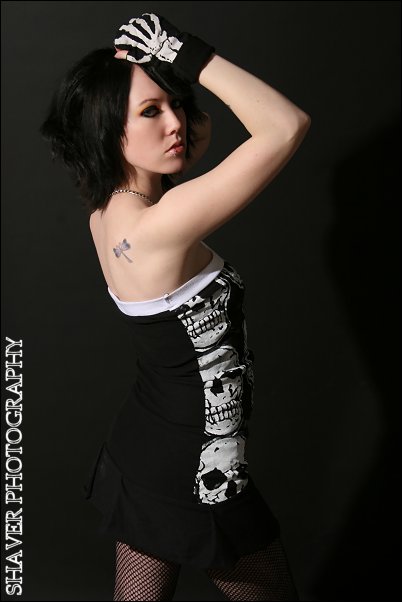 Female model photo shoot of Tricia Lorrene by David007 in Colorado Springs, Colorado, clothing designed by Rockin Bones 