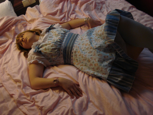 Female model photo shoot of Emma Dahl in in bed in a'dam
