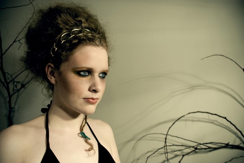 Female model photo shoot of eriberi by Erin McWhirter in Erin McWhirter's Studio, makeup by Savile Beauty