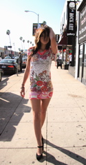 Female model photo shoot of Evi Yeh in sunset blvd. hollywood, ca