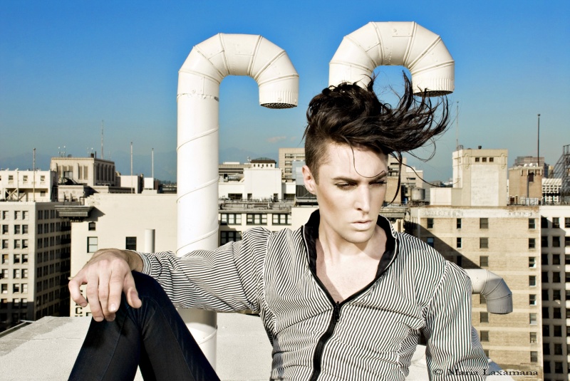 Female and Male model photo shoot of Maria Laxamana and Dylan Monroe in Los Angeles, wardrobe styled by Erlinda Denise2, makeup by leibi Carias