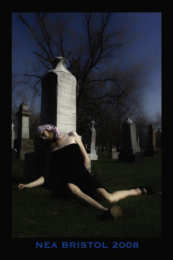 Female model photo shoot of Michelle McDonald in Youngstown Cemetary