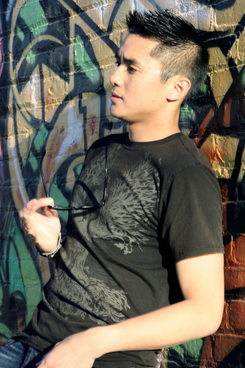 Male model photo shoot of Michael T Nguyen in Downtown LA