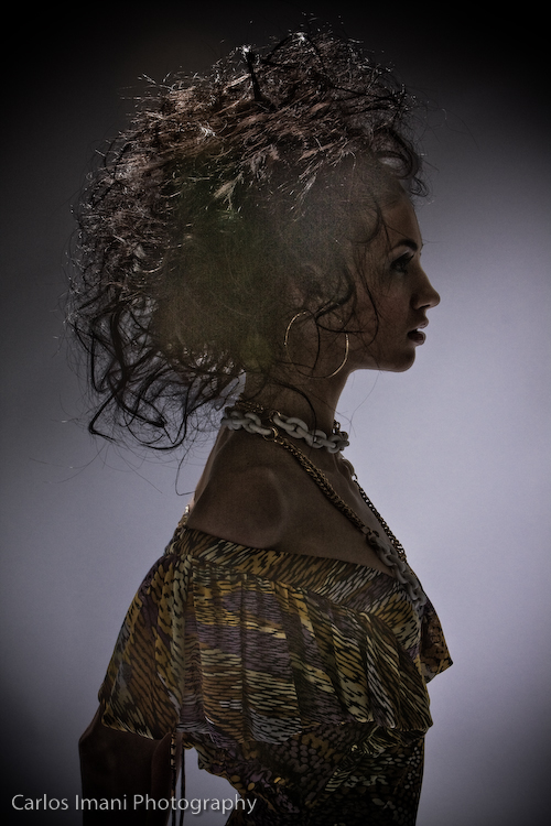Female model photo shoot of sydney kaje in Carlos Imani Studios