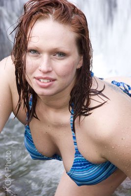Female model photo shoot of Courtney Boettger in waterfalls