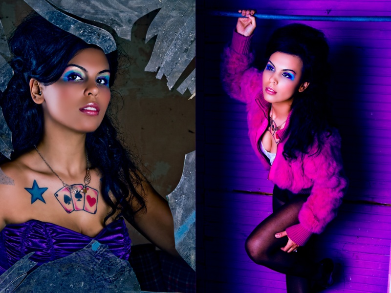 Female model photo shoot of The Make-Up Maffia and Minku by The Light Tent in abandon house 