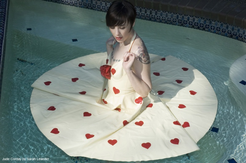 Female model photo shoot of Jude Corday by Sarah Leander in photographer's hot tub