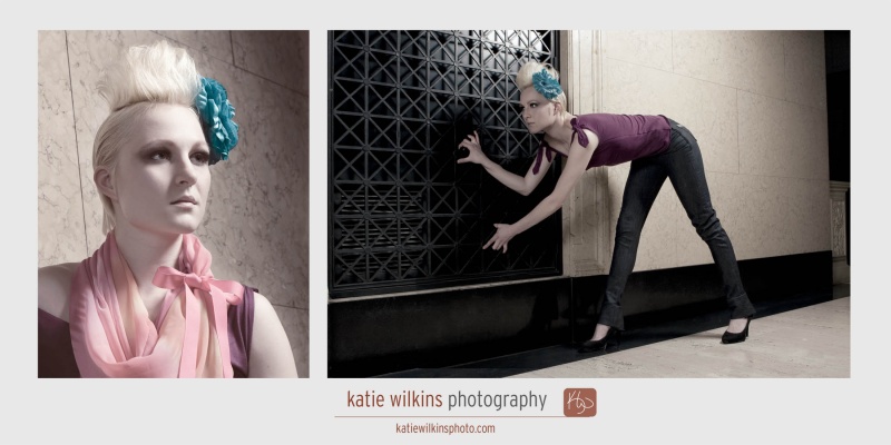 Female model photo shoot of Katie Wilkins and Sparrow White in Cherry Street, hair styled by Meghann Oliberos