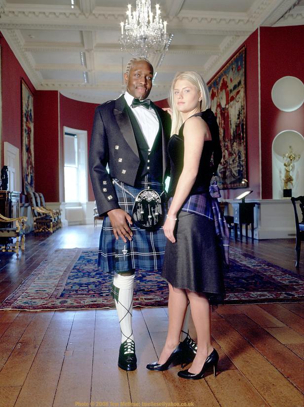 Male and Female model photo shoot of Les - The Casting Suite and Nicki Yahara in Rangers House, Greenwich, clothing designed by The Master Kilt Maker