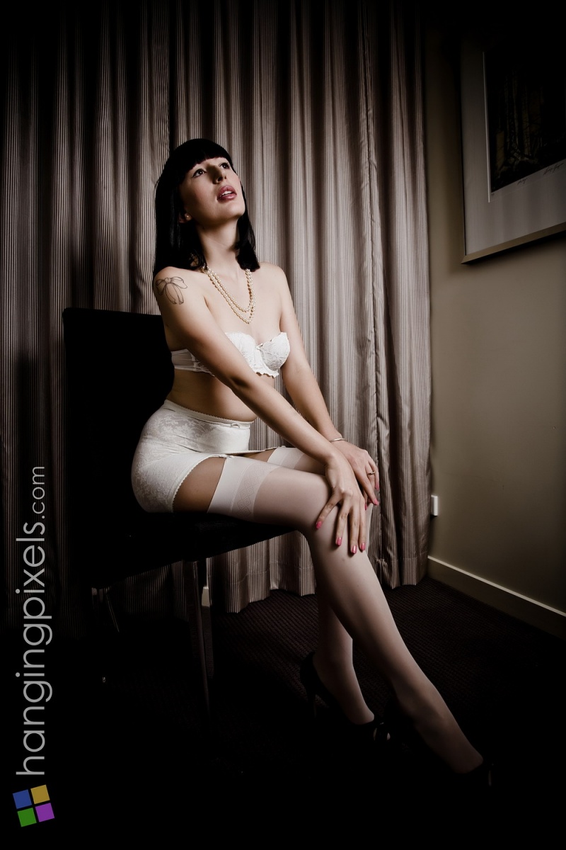 Female model photo shoot of Rosy Rabbit by hangingpixels