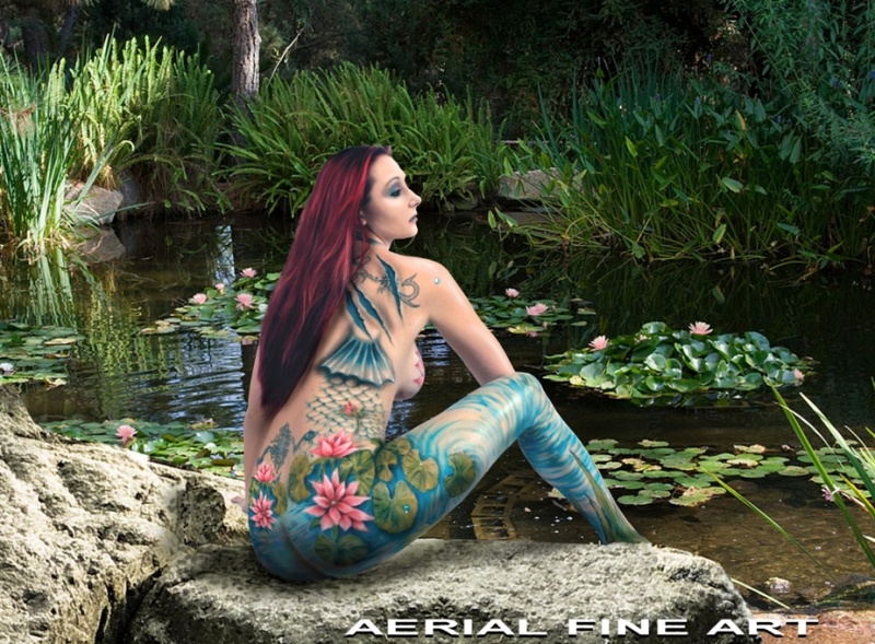 Female model photo shoot of Aerial Fine Art Inc and TheBaunFire by LimbSys Photography in Florida, makeup by Kelly Darling