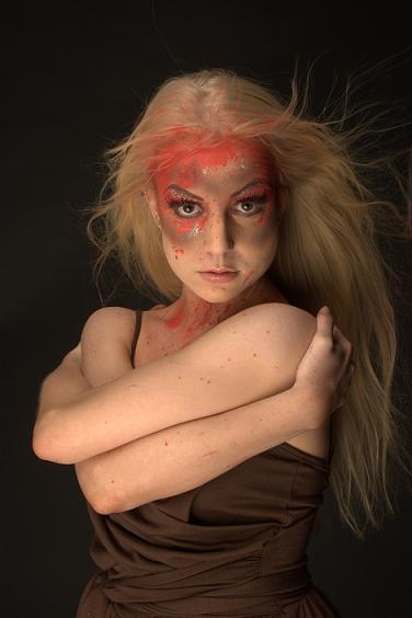Female model photo shoot of EvaScarlet in Las Vegas, makeup by Baby Twiggy