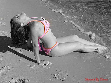 Female model photo shoot of Ms Sugar Beach in Barancas Beach, Pensacola, FL