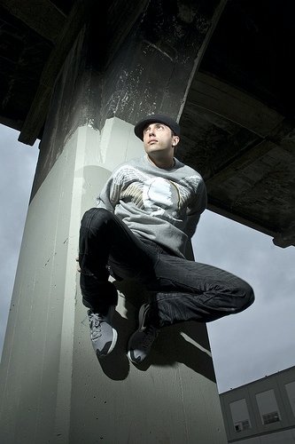 Male model photo shoot of Johnny Dilemma in Burrard Bridge Vancouver